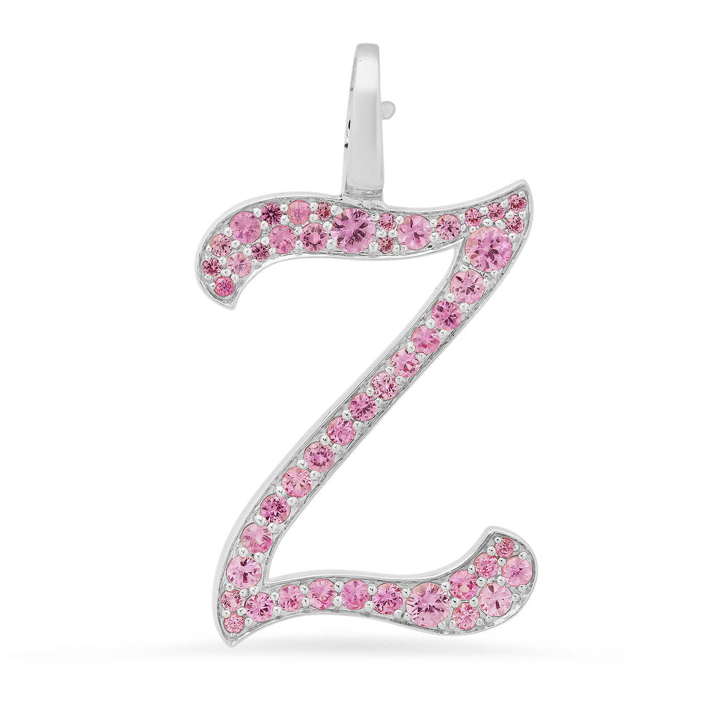 14K White Gold Letter Z Pendant